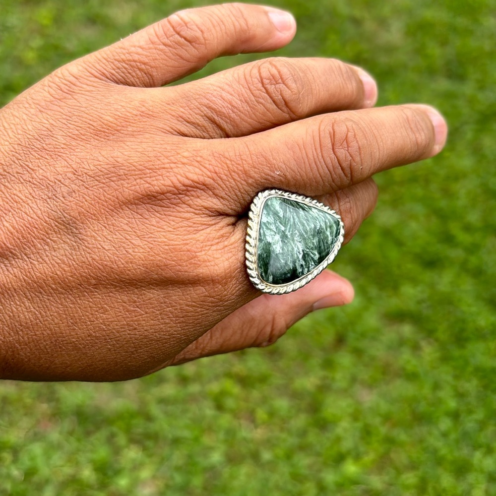 Sterling Silver Seraphinite Ring - image 2